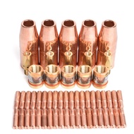 55Pcs Mig Welding Gun Accessory Kit 0.6/0.8/0.9/1.2mm MIG Torch Gas Nozzle Tip Holder Fit Miller Mil