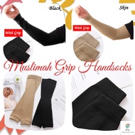 Qstar GRIP Long Handsock Muslimah / Cuff Handsock (Black / Skin) HSU7409