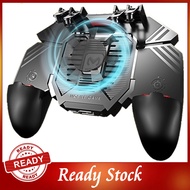 PUBG Game Controller 4 IN 1 Six-Fingers Gamepad Trigger Cooling Fan Power Bank