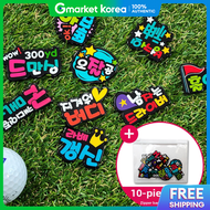 10-Piece Set Golf Terminology Lettering Golf Ball Marker Set / Field Accessories Golf Gift Set