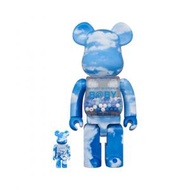 100％ &amp; 400％ MY FIRST BE@RBRICK B@BY BLUE SKY Ver.