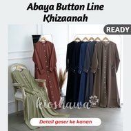 Abaya Button Line dan Black Series Khizanah Sunnah Official KiosHawa . Khizaanah Gamis Dress Polos B