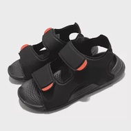 adidas 涼鞋 Swim Sandals C 童鞋 愛迪達 魔鬼氈 外出 郊遊 踏青 黑 橘紅 FY8936 31.5cm BLACK/RED