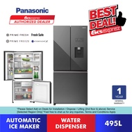 Panasonic 3 Door Fridge 495L NR-CW530XMMM Premium Refrigerator with Water Dispenser &amp; Automatic Ice Maker