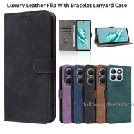 Lanyard Matte Leather Wallet Casing For Honor X8C 4G 2025 Honor X8c X7c X9c 4G 5G 2025 Luxury Phone 