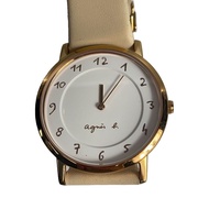 Agnes b. others Wrist Watch WHT CRM 090126 Direct from Japan Secondhand