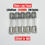 5PCS LF 218 Glass tube Fuse 5x20mm 250V Time-Lag Slow Blow Fuse 32MA 100MA 200MA 1A 1.6A 2A 2.5A 3.1