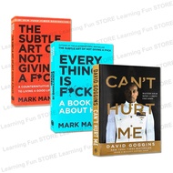 【หนังสือภาษาอังกฤษ】หนังสือพัฒนาตนเอง 3 Books หนังสือ Cant Hurt Me +The Subtle Art of Not Giving A F*ck +Everything Is F*cked Mark Manson Book Self Help Inspirational Books for Personal Development Success หนังสือภาษาอังกฤษ