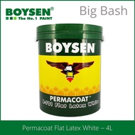 Boysen Permacoat Flat Latex White Arcylic Latex Paint 4L @D!