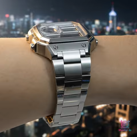 316L Stainless Steel Solid Watch Strap Royale Mod Brushed Polished Bracelet For Casio AE1200WH Metal