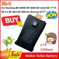 Type-C BL-1 3.7V 1500mAh Walkie Talkie Battery for Baofeng BF‑888H BF‑888S BF‑666S BF‑777S BF‑C1 BF‑