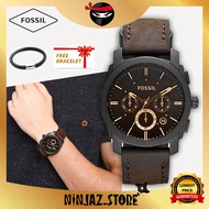 [Authentic] Men's Machine Mid Size Chronograph Leather Watch FS4656