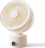 Desk Fan, Small Oscillating Fan for Bedroom, 9 Inch Table Fans Quiet,Desk Air Circulator Fan with 3 