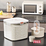 Rice Storage Rice Box 5 & 10 KG Kitchen Rice Storage Box Grains Bucket Moisture-proof Sealed Insect-