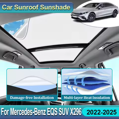 Car Sunshades For Mercedes-Benz EQS SUV Accessories X296 2022-2025 Electrostatic Adsorption Sunroof 
