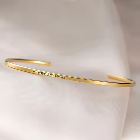 Custom Name Text Bangle Personalized Any Message Bracelet Engrave Text Cuff for Women Men Friend Sta