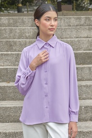 Giulianna Front Button Shirt - Lavender