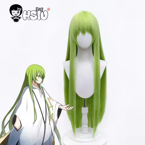Enkidu Cosplay Wig Fiber synthetic wig Anime Fate Grand Order Cosplay「HSIU 」Grass green long Wig Fat