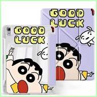 [HOT NHVFY] Crayon Shin Chan Radish Y-Fold Holder Cover Tablet Case For iPad Air 4 5 M3 M2 1 2 M4 11