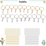 HUISHU 220pcs Split Keychain Rings, Silver Circle DIY Keychain Rings, Jewelry Tools Gold Keychain Ri