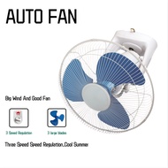 16 inch  Auto fan Kipas household 3-speed 360°shaking head Wall-mounted electric Fan.(Spot ~ Hot sale)
