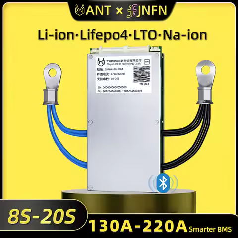 ANT BMS Smart BMS Lifepo4 16S 48v 8S 24V 100A 110A 130A 150A 170A Li-Ion BMS 10S 24V 13S 48V for Hom
