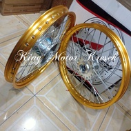 Velg Jari Jari Ring 17 1Set Velg Rossi Khusus Untuk Motor Vixion Old Ukuran 140/160x17 Warna Gold