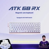 ATK แป้นพิมพ์แนวแกนแม่เหล็กสำหรับเล่นเกม68RX อัตราการผสมสี8K ความแม่นยำในการ0.005ระดับ0.08ดีเลย์256K