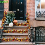 EPOCH Red Autumn Maple Leaves, Creative 1.7m Artificial Maple Garland, Hanging Vine Silk Maple Leave