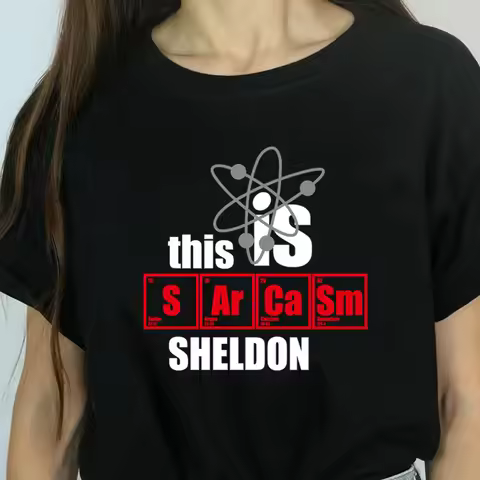 Women The Big Bang Theory Graphic Tee Shirt Femme Funny Harajuku This Is Sheldon T Shirt Korean Tops