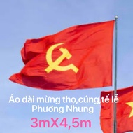 Hammer and sickle party flag {Nice product} 2mX3m-3mX4,5m