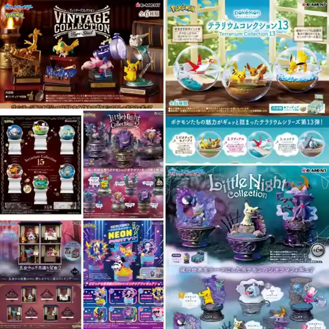 Re-Ment Pokemon Miniature Figurine Collection Gem Ghost House Forest Pokemon Ball Trendy Blind Box W