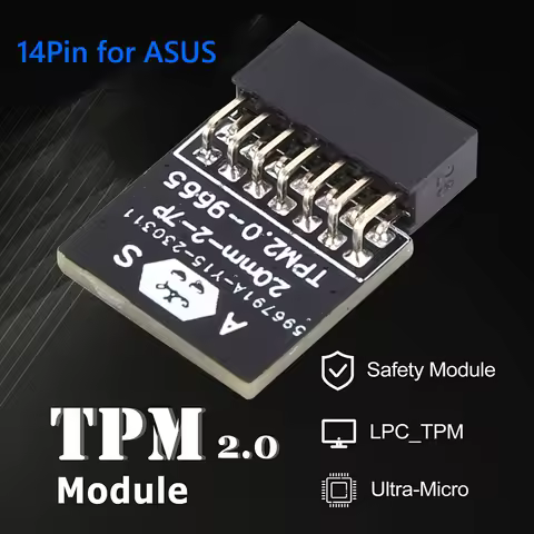 TPM 2.0 Encrypted Security Module LPC 2-9P 18pin/2-7P 14pin motherboard card for ASUS MSI ASROCK Gig