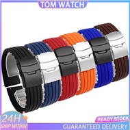 For Fossil Tissot Silicone Strap Striped Silicone Silicone Strap 16mm 18mm 20mm 22mm Waterproof Silicone Strap