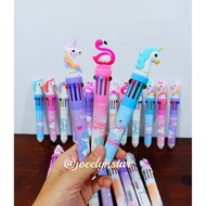 TR- Pulpen 10 warna/Bolpen 10 warna dengan karakter menarikpulpen unicorn/