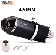 51มม. ท่อท่อไอเสียรถจักรยานยนต์แบบสากลหนีออกมาไอเสีย REMUS ปลายท่อโลโก้เลเซอร์สำหรับ RC390 F850GS Z9