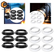 [prettyia] 6 Pieces E26 E27 Light Socket Shade Rings Threaded Reducer Retainer Ring for Table Lamp P