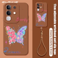 ELAXIS Silicone Casing Butterfly Moon Love Pattern Cover for VIVO Y29 Y30 5G Phone Case Anti-Loss Wr
