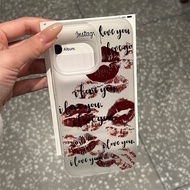 For iPhone Case Transparent Shipped From Thailand Red Marks The Lips 17 11 12 13 14 15 16 PRO MAX X 