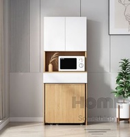 HOME Something - 北歐系列 80cm多功能餐邊櫃 配 伸縮摺疊餐枱 蝴蝶枱 - HS08808_A