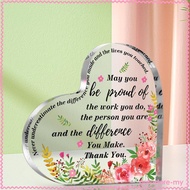 [AutostoreMY] Thank You Gift Women Acrylic Heart Gift Appreciation Gift for Employee Nurse