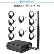 Retekess TR508 Long Range FM Transmitter 0.5W TR101 Headphone Receiver for Church Travel School