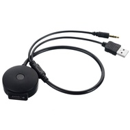 USB 3.5mm AUX to Bluetooth Audio Aux & USB Female Adapter Cable For BMW