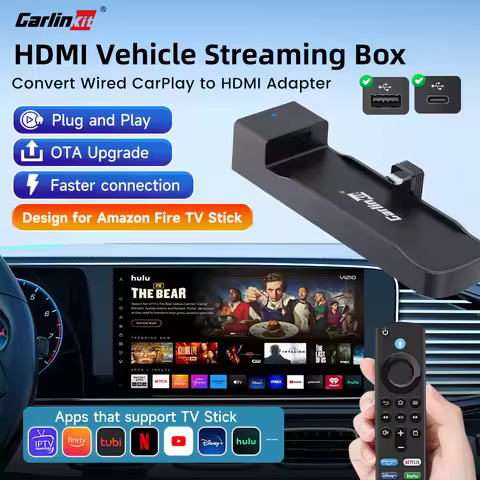 2026 HDMI Carlinkit FireDrive Link For Amazon Fire TV Stick Videos HDMI Vehicle Streaming Box Car HD