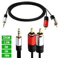 Gold-Plated DC3.5 One Point Two Audio Cable 3.5 Turn Double Lotus Head 2rca Audio Computer Speaker C