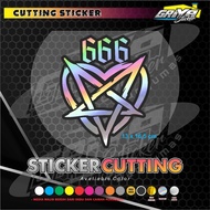 666 sticker cutting sticker aerox vario viral