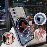 Case for vivo y72 5G phone case TPU 3D makeup mirror pearl bracelet Shockproof softcase