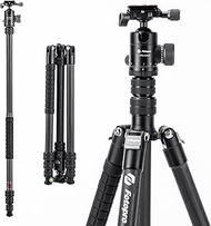 Fotopro 73" Carbon Fiber Tripod for Camera Compact Travel Tripod with Ball Head Detachable Monopod w