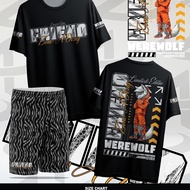 เสื้อพิมพ์ลาย Zone A ชุดทรงเอ พิมพ์ลาย FRIEND WEREWOLF ชุดวัยรุ่นเท่ๆ สีสวยสีสด