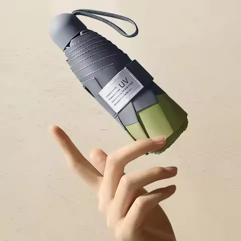 8 Ribs Mini Umbrella Windproof anti-UV Protection 5Folding Umbrella Portable Travel Rain Women Umbre